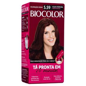 Tinta de Cabelo Biocolor Mini Kit Acaju Púrpura Deslumbrante 5.59