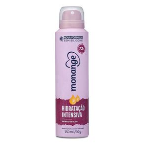 Desodorante Antitranspirante Aerossol Feminino Monange Hidratação Intensiva 150ml