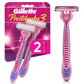 Aparelho de Depilação Descartável Gillette Prestobarba3 2 Unidades