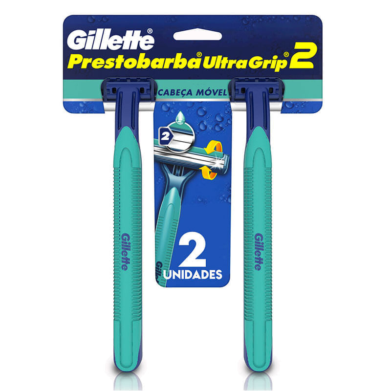 Aparelho de Barbear Descartável Gillette Prestobarba UltraGrip2 - 2 Unidades
