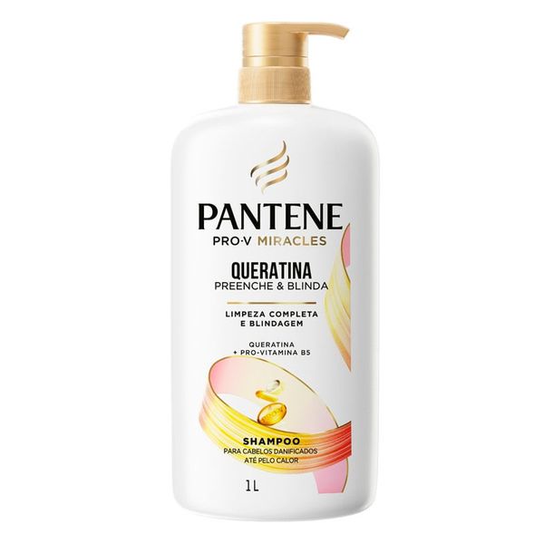 Shampoo Pantene Pro-v Miracles Queratina Preenche & Blinda 1 Litro