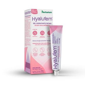 Gel Hidratante Íntimo Hyalufem Ácido Hialurônico 1 Bisnaga 24g + 8 Aplicadores de Uso Único