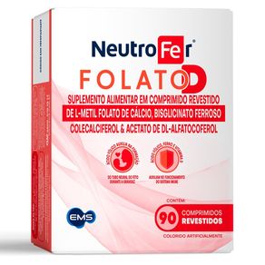Suplemento Alimentar Neutrofer Folato D 90 Comprimidos Revestidos