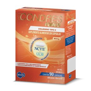 Suplemento Alimentar Condres Force 80mg Colágeno UC II + NCT II 90 Cápsulas