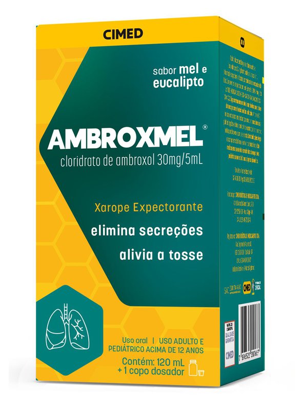 Ambroxmel 30mg/5ml Xarope Adulto Sabor Mel e Eucalipto 120ml + Copo Dosador