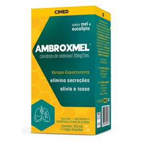 Ambroxmel 30mg/5ml Xarope Adulto Sabor Mel e Eucalipto 120ml + Copo Dosador