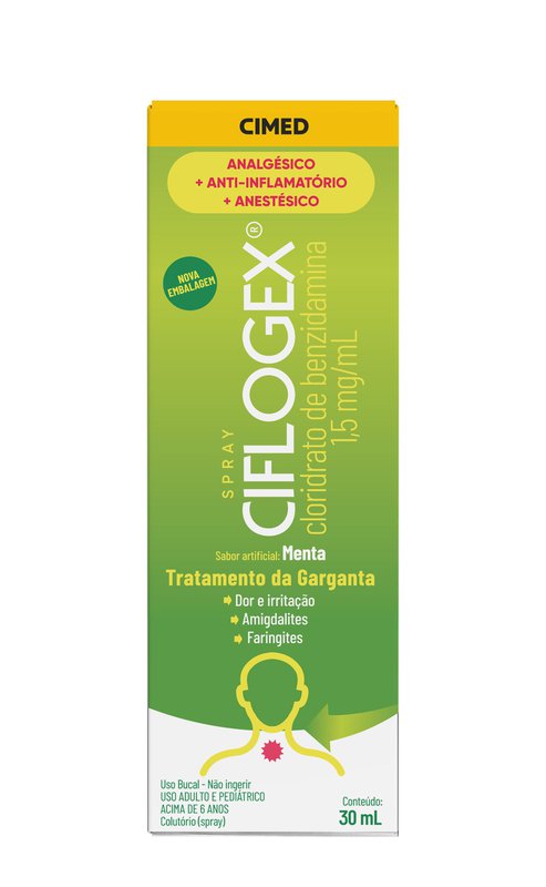 Spray para Garganta Ciflogex 1,5mg/ml Sabor Menta 30ml