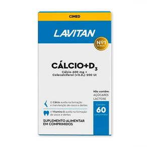 Suplemento Alimentar Cálcio+D3 Lavitan 60 Comprimidos