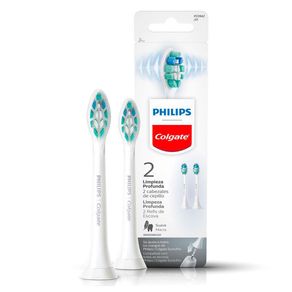 Refil para Escova Dental Elétrica Philips Colgate Limpeza Profunda 2 Unidades