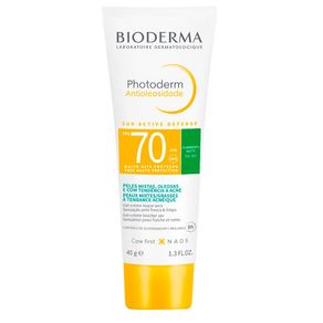 Protetor Solar Facial Bioderma Photoderm Antioleosidade Sun Active Defense FPS70 Sem Cor 40g