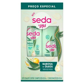 Kit Seda Babosa e Óleos Shampoo 300ml + Condicionador 190ml