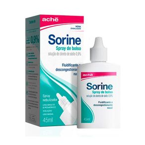 Descongestionante Nasal Sorine 0,9% Bico Nebulizador Gotas 45ml