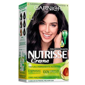 Coloração Nutrisse Creme Garnier 10 Preto Ônix