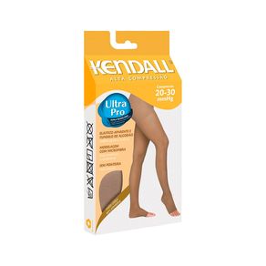 Meia-Calça Kendall Alta Compressão 20-30mmHg Sem Ponteira Cor Mel G 1 Par