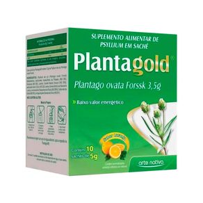 Suplemento Alimentar Plantagold Sabor Laranja 10 Sachês 5g Cada