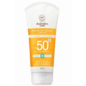 Protetor Solar Corporal Australian Gold UVA + UVB + Antioxidante FPS50 200g