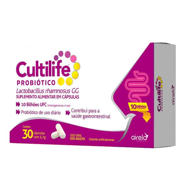 Suplemento Alimentar Cultilife Probiótico 10 Bilhões UFC 30 Cápsulas