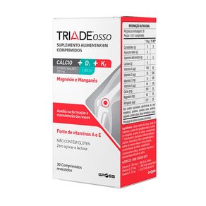 Suplemento Alimentar Triade Osso 30 Comprimidos Revestidos