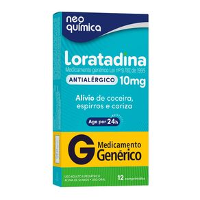 Loratadina 10mg Neo Química 12 Comprimidos