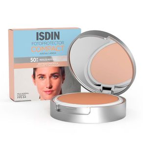 Protetor Solar Facial em Pó Compacto Isdin Fotoprotector FPS50 Cor Areia 10g