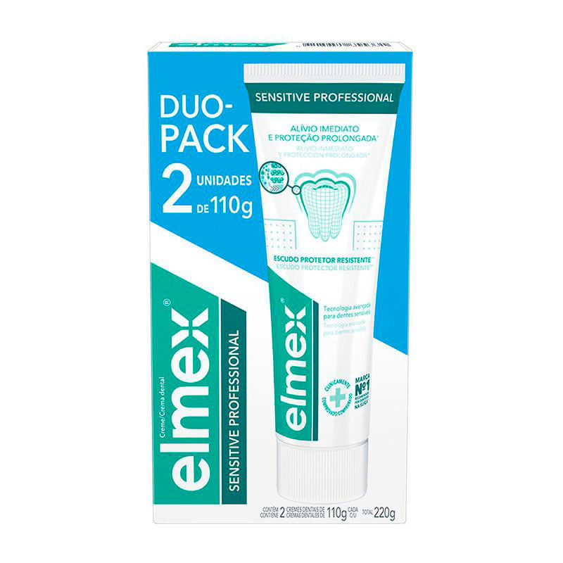 Kit Elmex Sensitive Profissional Creme Dental 2 Unidades 110g Cada