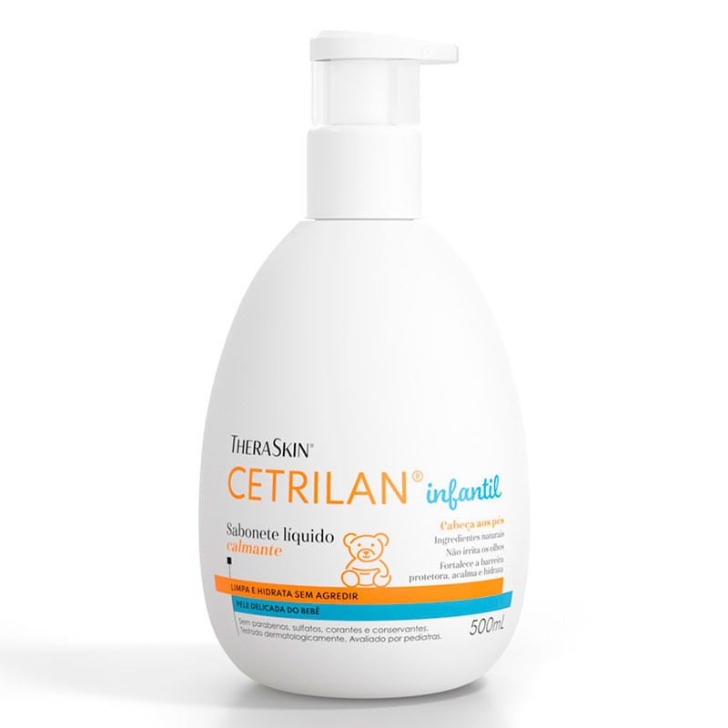 Sabonete Líquido Infantil TheraSkin Cetrilan Cabeça aos Pés 500ml