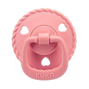 Chupeta Kuka Classic Bico Redodondo Cor Rosa 0-6 Meses 1 Unidade