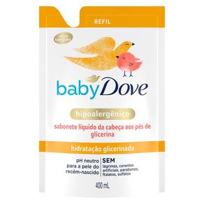 Refil Sabonete Líquido Baby Dove Hidratação Glicerinada 400ml