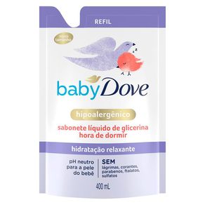 Refil Sabonete Líquido de Glicerina Baby Dove Hora de Dormir 400ml