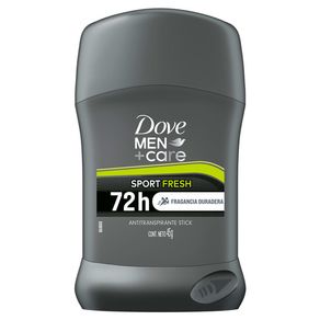 Desodorante Dove Men+Care Stick Sport Fresh 72h Fragrância Duradoura 45g