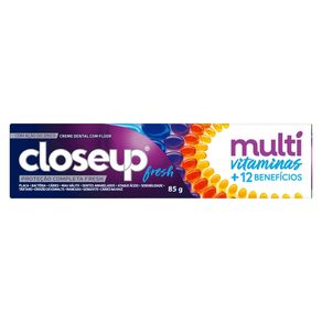 Creme Dental Closeup Multi Vitaminas + 12 Benefícios Fresh 85g