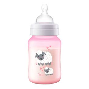 Mamadeira Anti-Colic Philips Avent 1M+ Ovelha Cor Rosa 260ml