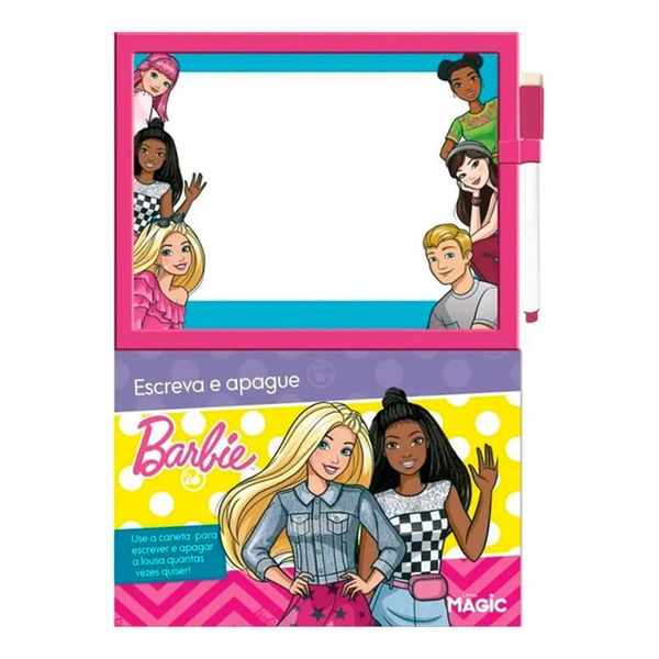 Livro Lousa Mágica Barbie Escreve e Apaga 1 Unidade