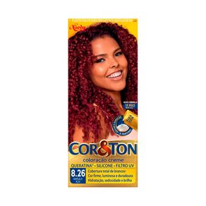 Tintura Cor&Ton Coloração Creme Marsala 8.26