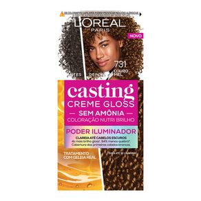 Coloração Nutri Brilho L'Oreal Paris Casting Creme Gloss Sem Amônia Louro Mel 731