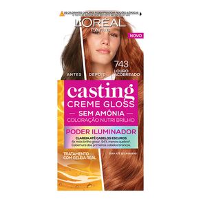 Coloração Nutri Brilho L'Oreal Paris Casting Creme Gloss Sem Amônia Louro Acobreado 743