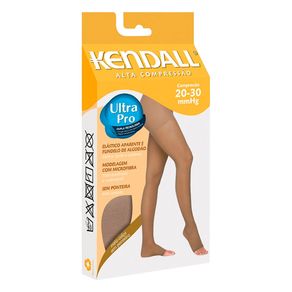 Meia Calça de Compressão Kendall Alta Compressão 20-30mmhg Sem Ponteira Tamanho M Cor Mel 1 Par