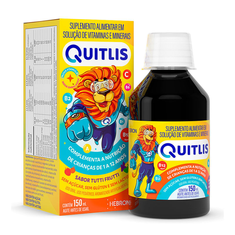 Suplemento Alimentar Quitlis Sabor Tutti-Frutti 150ml