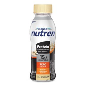 Suplemento Alimentar Bebida Láctea Nutren Protein 15g de Proteínas Zero Lactose Sabor Baunilha 260ml