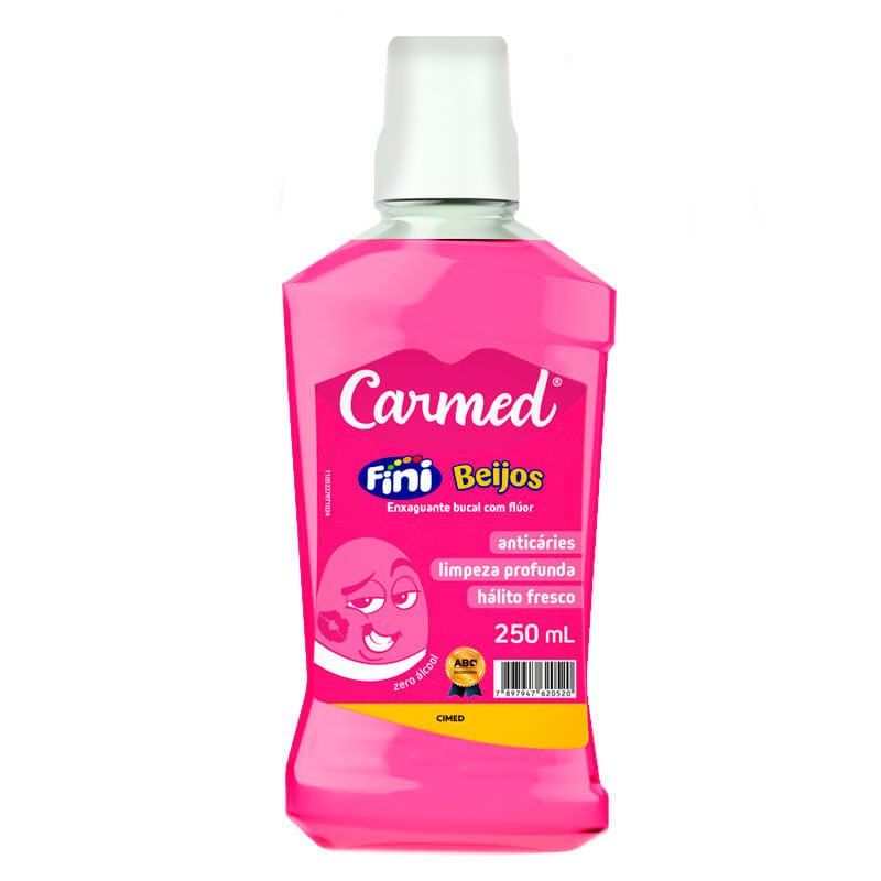 Enxaguante Bucal Carmed Fini Beijos Zero Álcool 250ml
