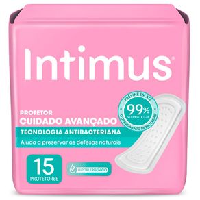 Protetor Diário Intimus Tecnologia Antibacteriana 15 Unidades
