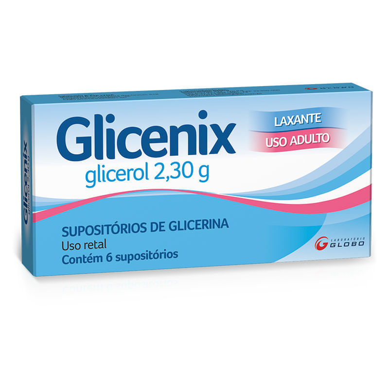 Supositório de Glicerina Glicenix 2,30g 6 Unidades