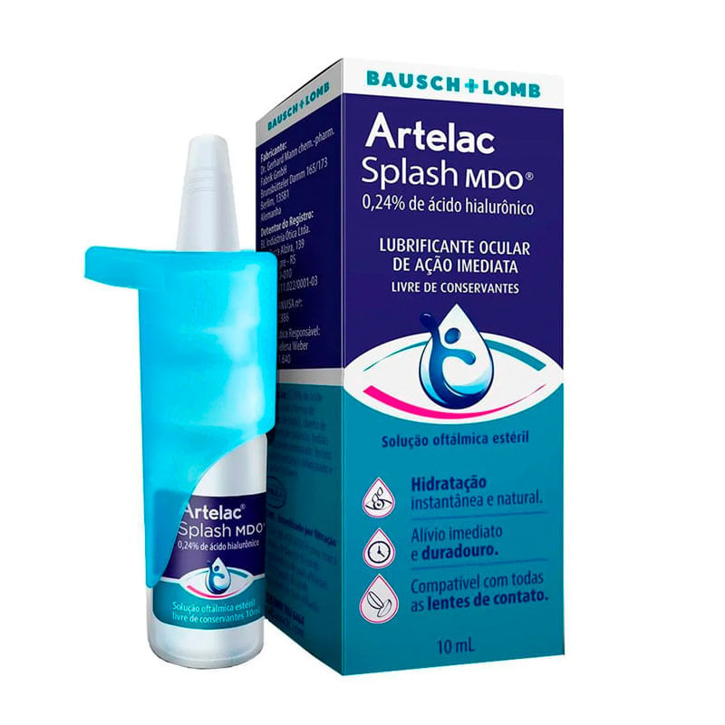 Artelac Splash MDO 0,24% Solução Oftálmica Estéril 10ml