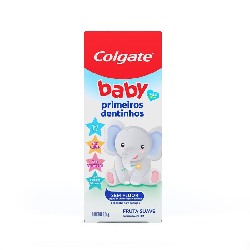 Creme Dental Colgate Baby Primeiros Dentinhos Sem Flúor 50g