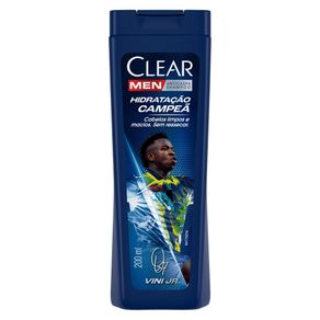 Shampoo Anticaspa Clear Men Hidratação Campeã Vini Jr. 200ml