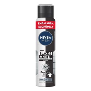 Desodorante Antitranspirante Aerossol Nivea Men Invisible Black & White 200ml