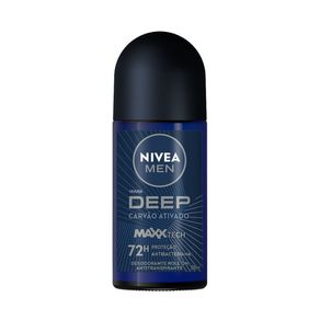 Desodorante Antitranspirante Roll On Nivea Men Deep Carvão Ativado 50ml