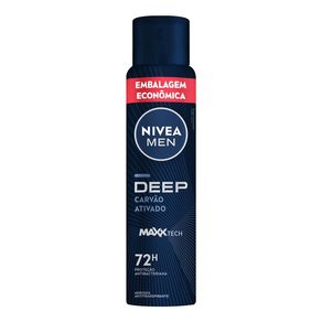 Desodorante Antitranspirante Aerosol Nivea Men Deep Carvão Ativado 200ml