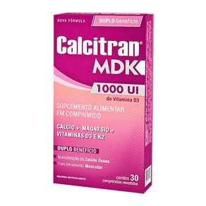 Suplemento Alimentar Calcitran MDK 1.000 UI 30 Comprimidos Revestidos