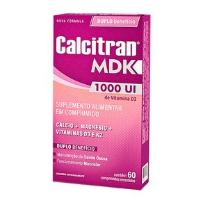 Suplemento Alimentar Calcitran MDK 1.000 UI 60 Comprimidos Revestidos